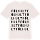 Vintage White t-shirt med Fölhult ordlek t-shirt