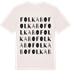 Vintage White t-shirt med Folkabo ordlek t-shirt
