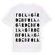White t-shirt med Folkagården ordlek t-shirt
