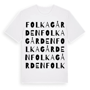Folkagården ordlek t-shirt – ekologisk bomull t-shirt från Pinshirt