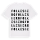 White t-shirt med Folkesberg ordlek t-shirt