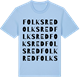 Blue Soul t-shirt med Folksred ordlek t-shirt