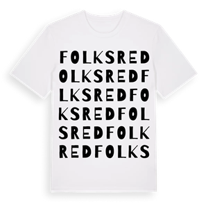 Folksred ordlek t-shirt – ekologisk bomull t-shirt från Pinshirt