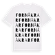 White t-shirt med Fornåkrar ordlek t-shirt