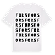 White t-shirt med Fors ordlek t-shirt