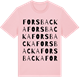 Pink Cotton t-shirt med Forsbacka ordlek t-shirt