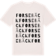 Vintage White t-shirt med Forsebäck ordlek t-shirt