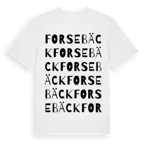 Forsebäck ordlek t-shirt – ekologisk bomull t-shirt från Pinshirt