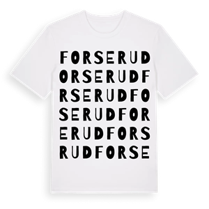 Forserud ordlek t-shirt – ekologisk bomull t-shirt från Pinshirt