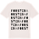 Vintage White t-shirt med Forstena ordlek t-shirt