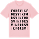 Pink Cotton t-shirt med Forsvik ordlek t-shirt