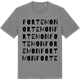 Mid Heather Gray t-shirt med Fortemon ordlek t-shirt