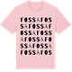 Pink Cotton t-shirt med Fossa ordlek t-shirt