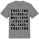 Mid Heather Gray t-shirt med Fossa ordlek t-shirt