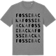 Mid Heather Gray t-shirt med Fossebacka ordlek t-shirt