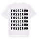 White t-shirt med Fosseröd ordlek t-shirt