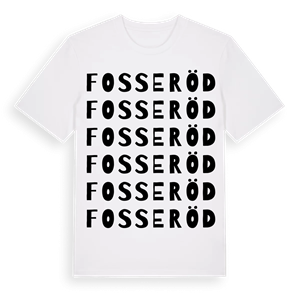 Fosseröd ordlek t-shirt – ekologisk bomull t-shirt från Pinshirt