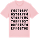 Pink Cotton t-shirt med Föstorp ordlek t-shirt