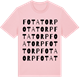 Pink Cotton t-shirt med Fotatorp ordlek t-shirt