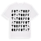 White t-shirt med Fotatorp ordlek t-shirt