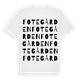 White t-shirt med Fotegården ordlek t-shirt