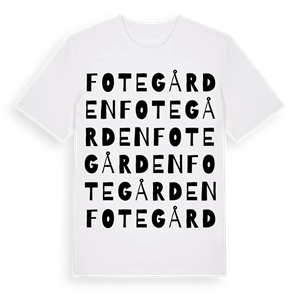 Fotegården ordlek t-shirt – ekologisk bomull t-shirt från Pinshirt