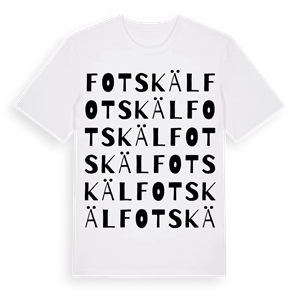 Fotskäl ordlek t-shirt – ekologisk bomull t-shirt från Pinshirt