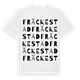 White t-shirt med Fräckestad ordlek t-shirt