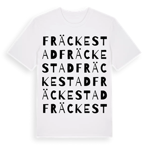 Fräckestad ordlek t-shirt – ekologisk bomull t-shirt från Pinshirt