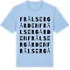 Blue Soul t-shirt med Frälsergården ordlek t-shirt