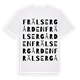 White t-shirt med Frälsergården ordlek t-shirt