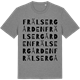 Mid Heather Gray t-shirt med Frälsergården ordlek t-shirt