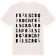 Vintage White t-shirt med Frälsergården ordlek t-shirt