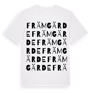Främgärde ordlek t-shirt – ekologisk bomull t-shirt från Pinshirt