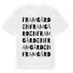 White t-shirt med Framgården ordlek t-shirt