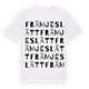White t-shirt med Främjeslätt ordlek t-shirt