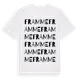 White t-shirt med Framme ordlek t-shirt