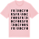 Pink Cotton t-shirt med Frändefors ordlek t-shirt