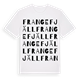 White t-shirt med Frangefjäll ordlek t-shirt