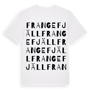 Frangefjäll ordlek t-shirt – ekologisk bomull t-shirt från Pinshirt
