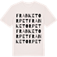 Vintage White t-shirt med Franketorpet ordlek t-shirt