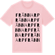 Pink Cotton t-shirt med Frännarp ordlek t-shirt