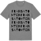 Mid Heather Gray t-shirt med Fransatomten ordlek t-shirt
