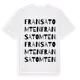White t-shirt med Fransatomten ordlek t-shirt