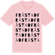 Pink Cotton t-shirt med Fråstad ordlek t-shirt
