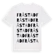 White t-shirt med Fråstad ordlek t-shirt