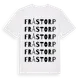 White t-shirt med Fråstorp ordlek t-shirt