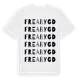 White t-shirt med Freabygd ordlek t-shirt