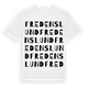 White t-shirt med Fredenslund ordlek t-shirt
