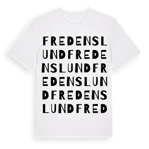 Fredenslund ordlek t-shirt – ekologisk bomull t-shirt från Pinshirt